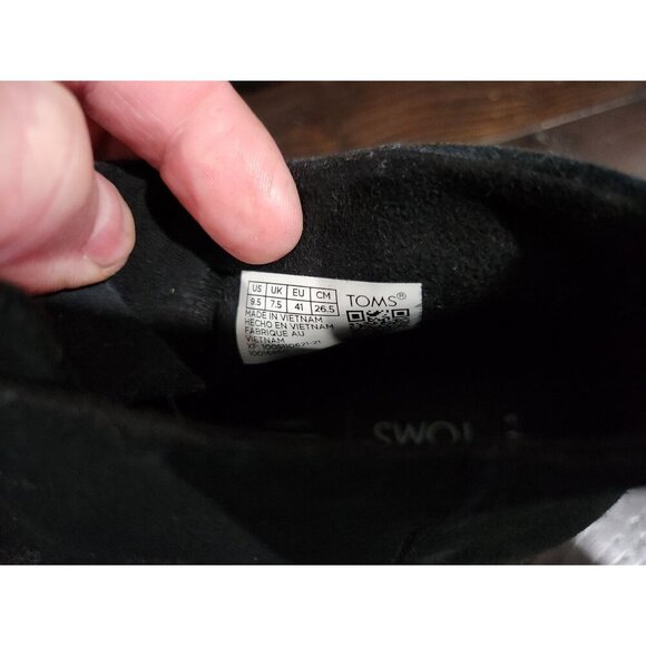 Toms Hyde Black Suede Lace-Up Wedge Ankle Booties Sz 9.5 - Picture 8 of 8